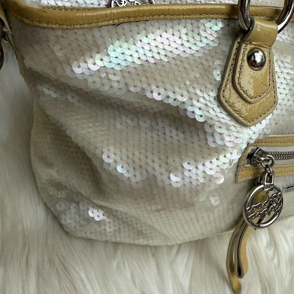 Coach poppy rocker opal sequins satchel crossbody